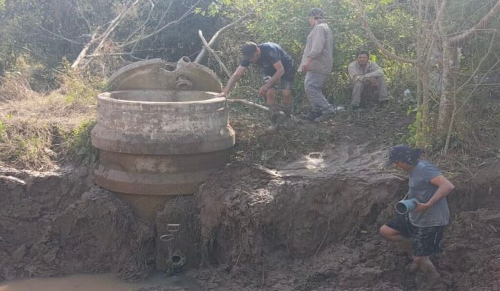 Se reparó cañería de acueducto que abastece a 7 localidades de Chaco