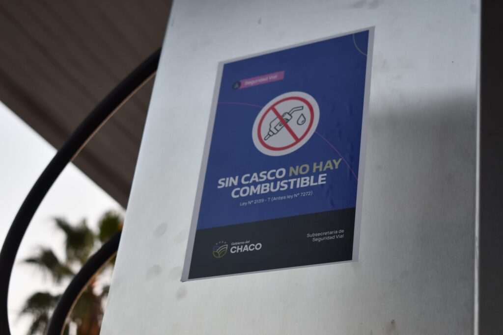 CHACO| El ACA de Saénz Peña se a la campaña “sin casco no hay combustible”