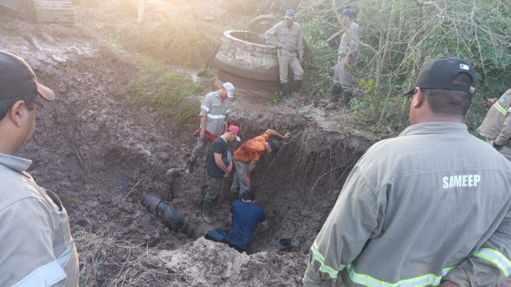 CHACO| SAMEEP CULMINÓ REPARACIÓN DE CAÑERÍA CORRESPONDIENTE AL ACUEDUCTO DE LAS 7 LOCALIDADES