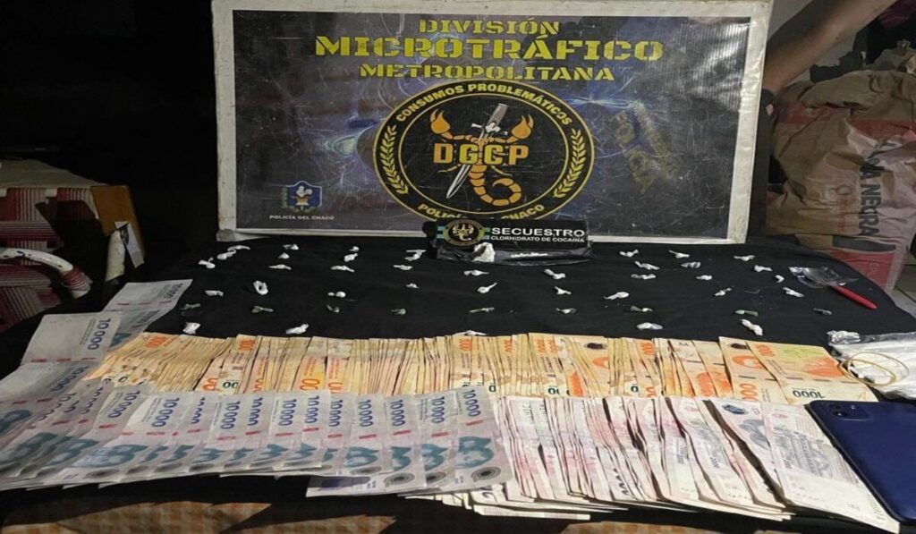 Detienen a mujer de 65 años con mas de 30 dosis de cocaína en el barrio Cristo Rey de la capital chaqueña