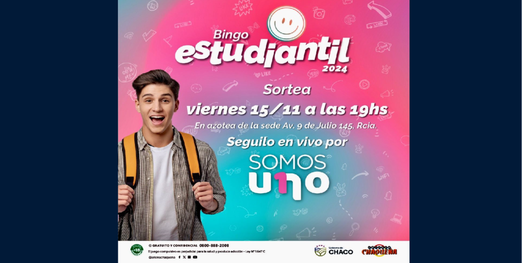 Este viernes se sortea el Bingo Estudiantil de Lotería Chaqueña