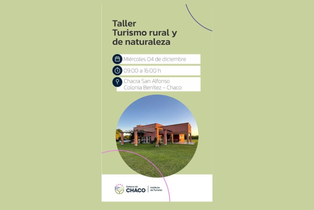 Realizarán una capacitación en Turismo Rural en Colonia Benítez