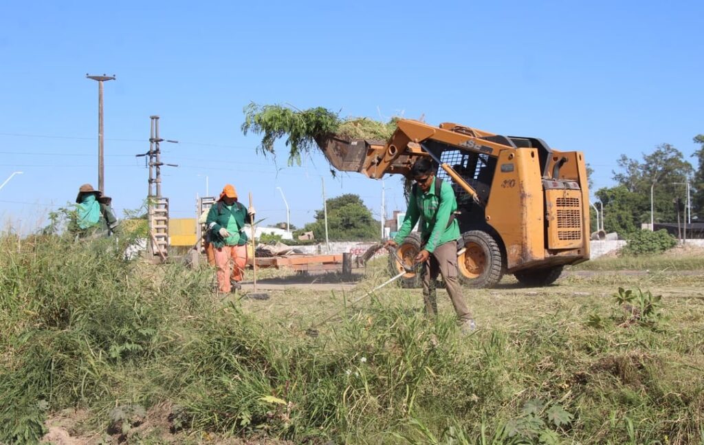 El municipio de Resistencia realiza operativo de limpieza integral sobre Ruta Nacional N°11