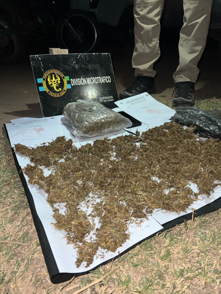 Tras intento de huida de la Policía de Chaco fue detenido con mas de un kilo marihuana
