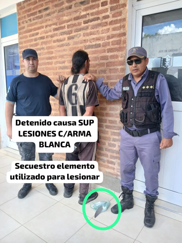 Agredió a un hombre con un cuchillo en Quitilipi y fue detenido