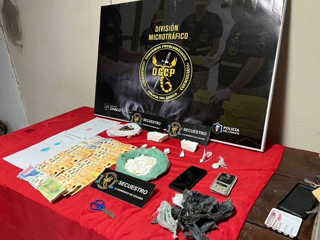 RESISTENCIA| Golpe al narcotráfico en Villa Facundo: Casi medio kilo de cocaína y un detenido