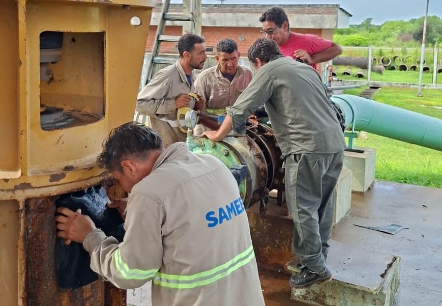 Sameep optimiza el servicio de agua en Chaco tras mantenimiento en la estación de bombeo de La Escondida