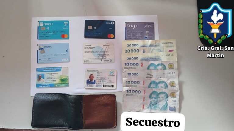 Rápida Intervención Policial en San Martín: Recuperan Pertenencias Robadas y Detienen al Presunto Autor de un Hurto