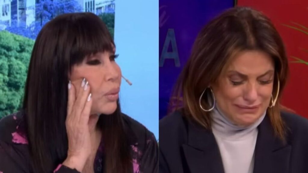 Moria Casán se desesperó al ver quebrada a María Fernanda Callejón en vivo por los mensajes de Ricky Diotto