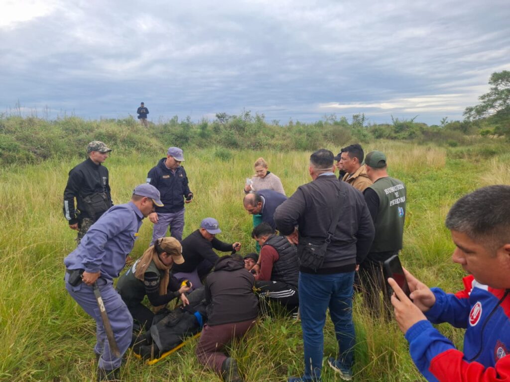 Alivio: encontraron con vida a Jonathan Blanco en Puerto Tirol