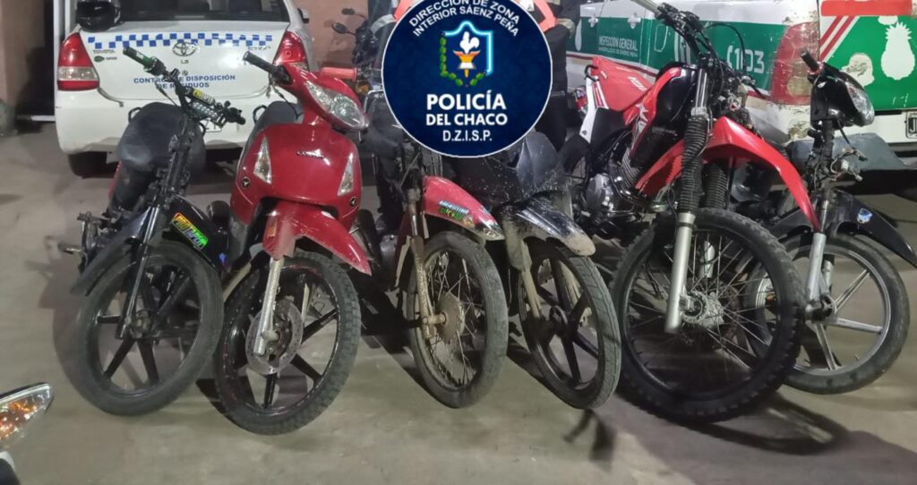 Sáenz Peña: operativo «antiwileros» terminó con varias motos y una camioneta de alta gama secuestradas