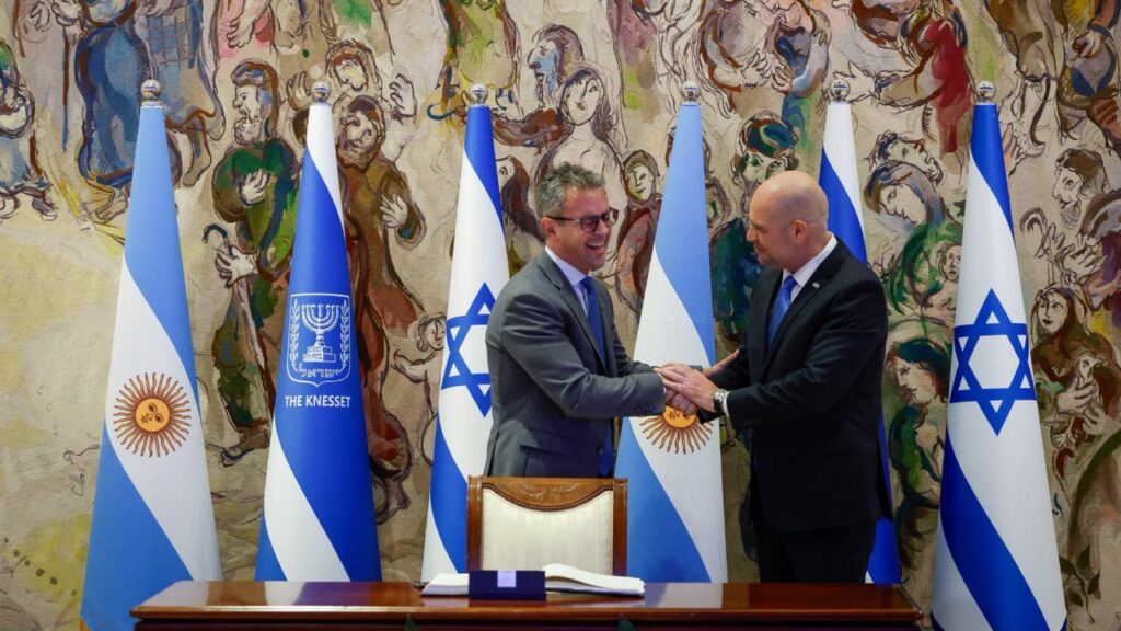 Martín Menem se convirtió en el primer presidente de la Cámara de Diputados en visitar el Parlamento israelí