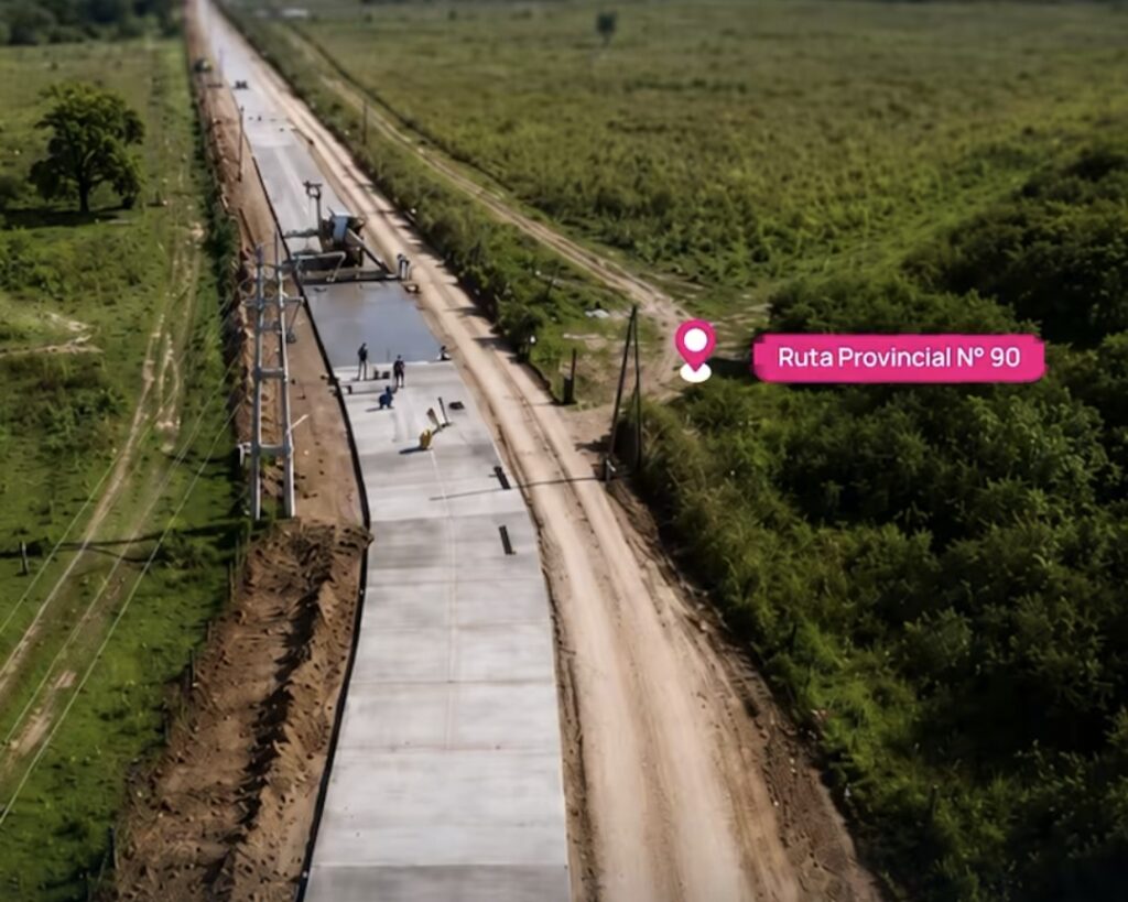 Obra estratégica: la pavimentación de la Ruta 48 ya alcanzó un 45% de ejecución