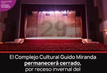 El Complejo Cultural Guido Miranda entra en receso invernal hasta agosto