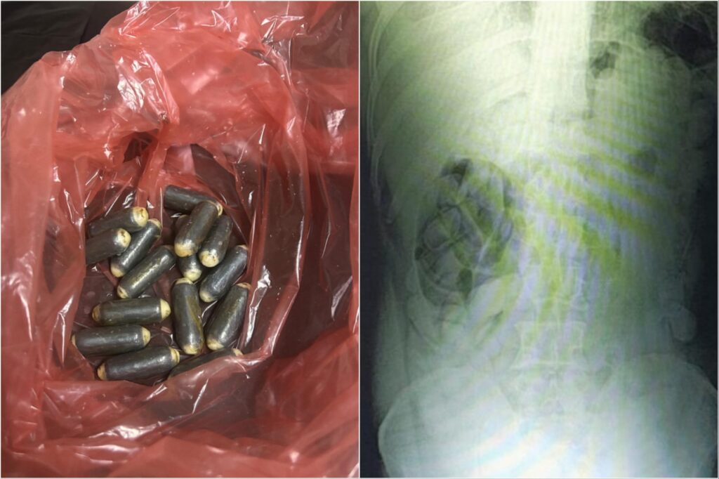 Gendarmería detuvo a dos “mulas” que viajaban en un micro: habían ingerido más de dos kilos de droga en 188 cápsulas