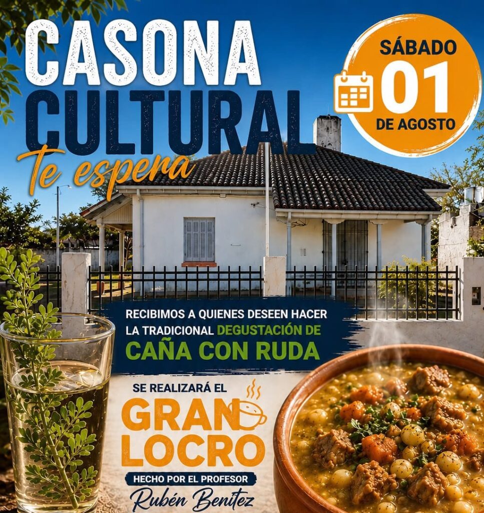 La Casona Cultural de Barranqueras invita al Gran Locro Solidario y a la tradicional caña con ruda