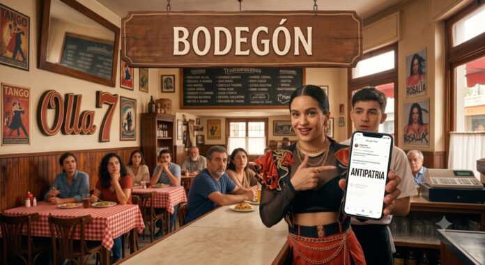 Rosalía desata polémica en un bodegón argentino: el dueño denuncia ataques digitales