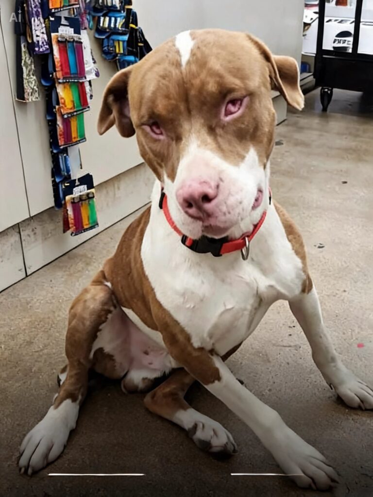 Un perro ciego encuentra un nuevo hogar tras ser rescatado en una tienda