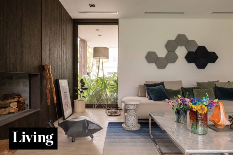 Innovador diseño de living: un hogar que desafía la neutralidad