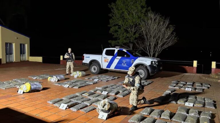 Desmantelan un importante cargamento de marihuana en Misiones